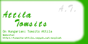 attila tomsits business card